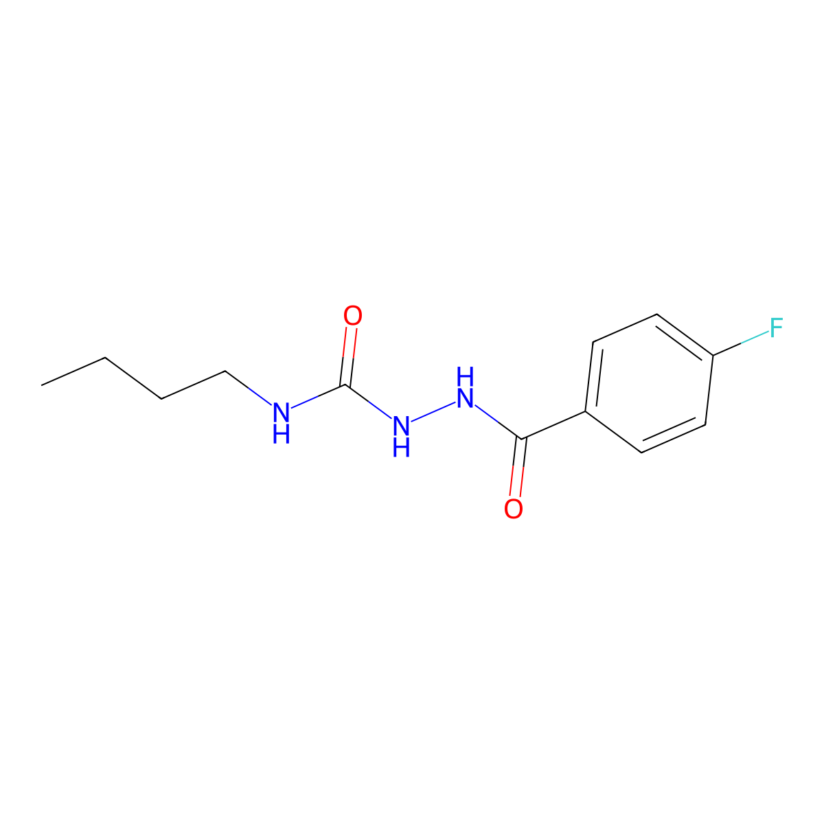 1-Butyl-3-[(4-fluorobenzoyl)amino]urea molecular structure, CAS 495395-44-3