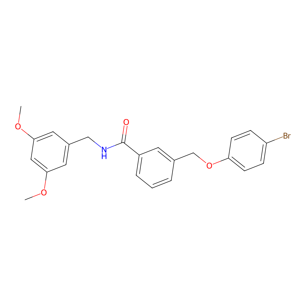3-[(4-bromophenoxy)methyl]-N-(3,5-dimethoxybenzyl)benzamide molecular structure, CAS 495395-63-6
