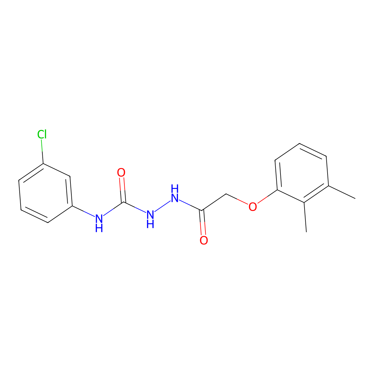 N-(3-chlorophenyl)-2-[(2,3-dimethylphenoxy)acetyl]hydrazinecarboxamide molecular structure, CAS 495395-96-5