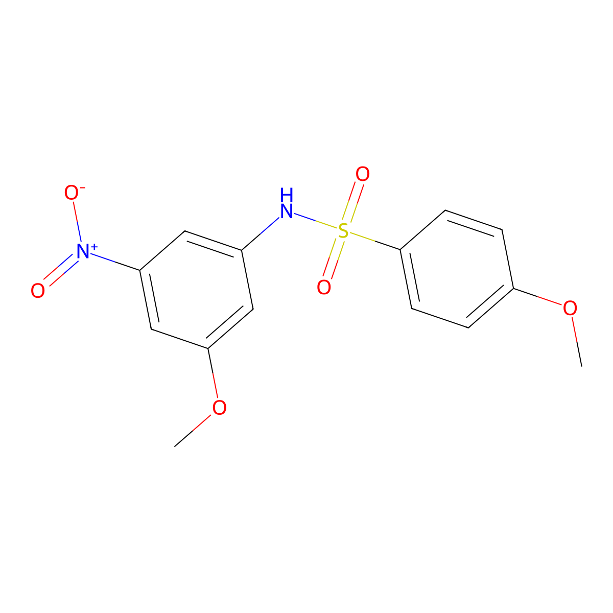 4-methoxy-N-(3-methoxy-5-nitrophenyl)benzenesulfonamide molecular structure, CAS 495396-13-9