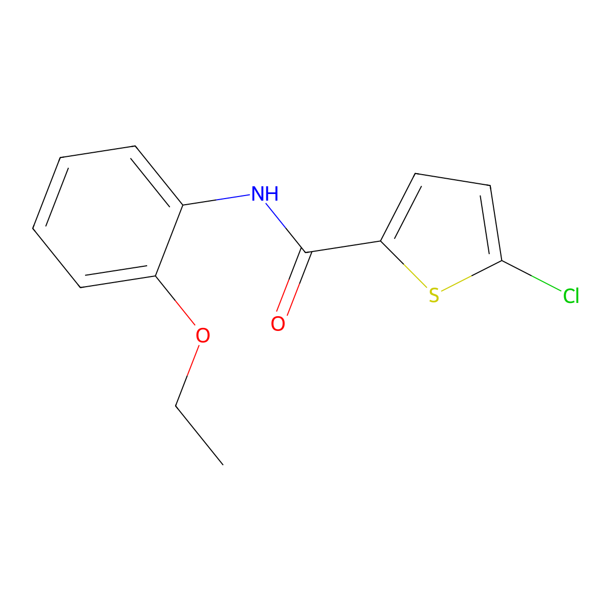 5-chloro-N-(2-ethoxyphenyl)thiophene-2-carboxamide molecular structure, CAS 495396-47-9