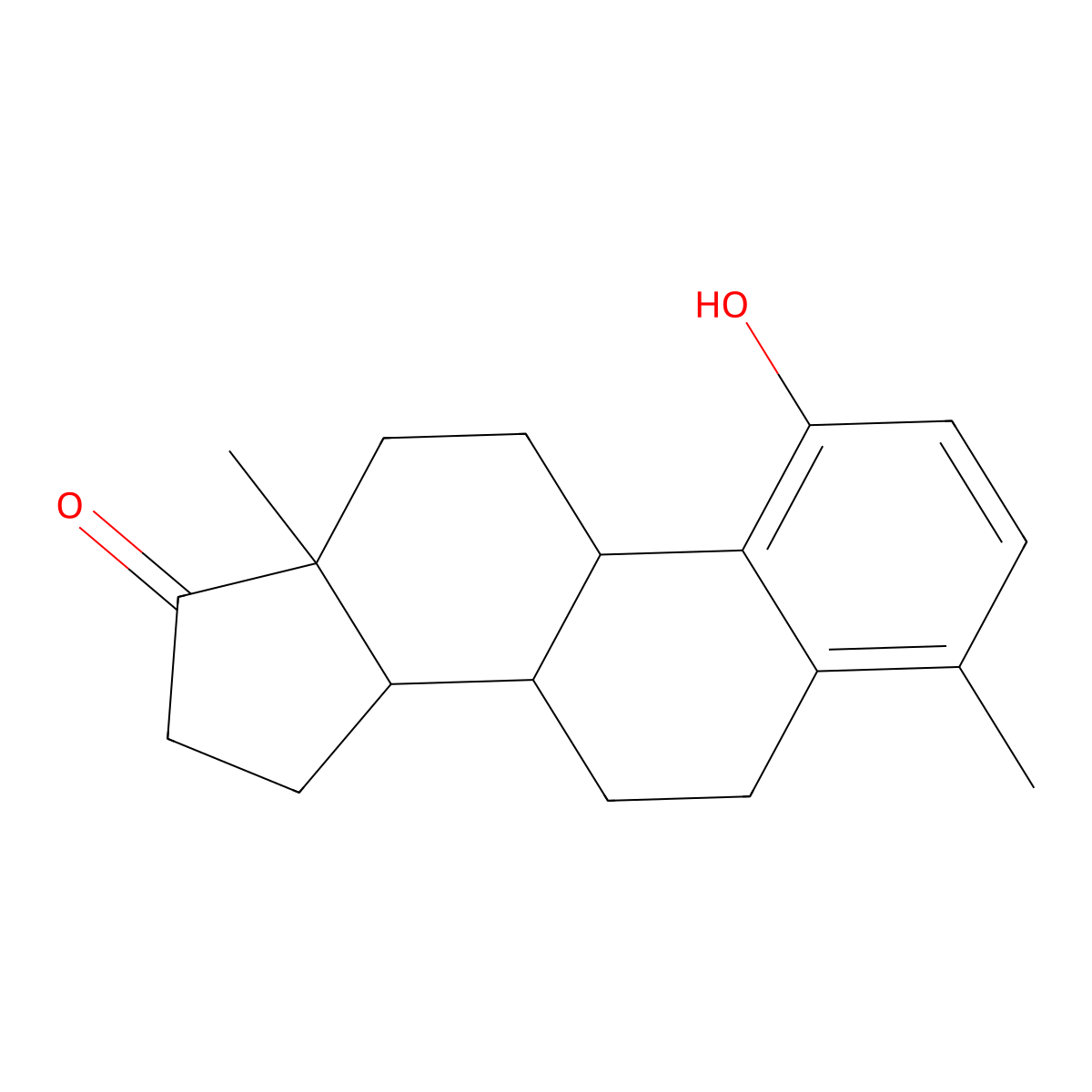 1-Hydroxy-4-methylestra-1,3,5(10)-trien-17-one molecular structure, CAS 4954-08-9