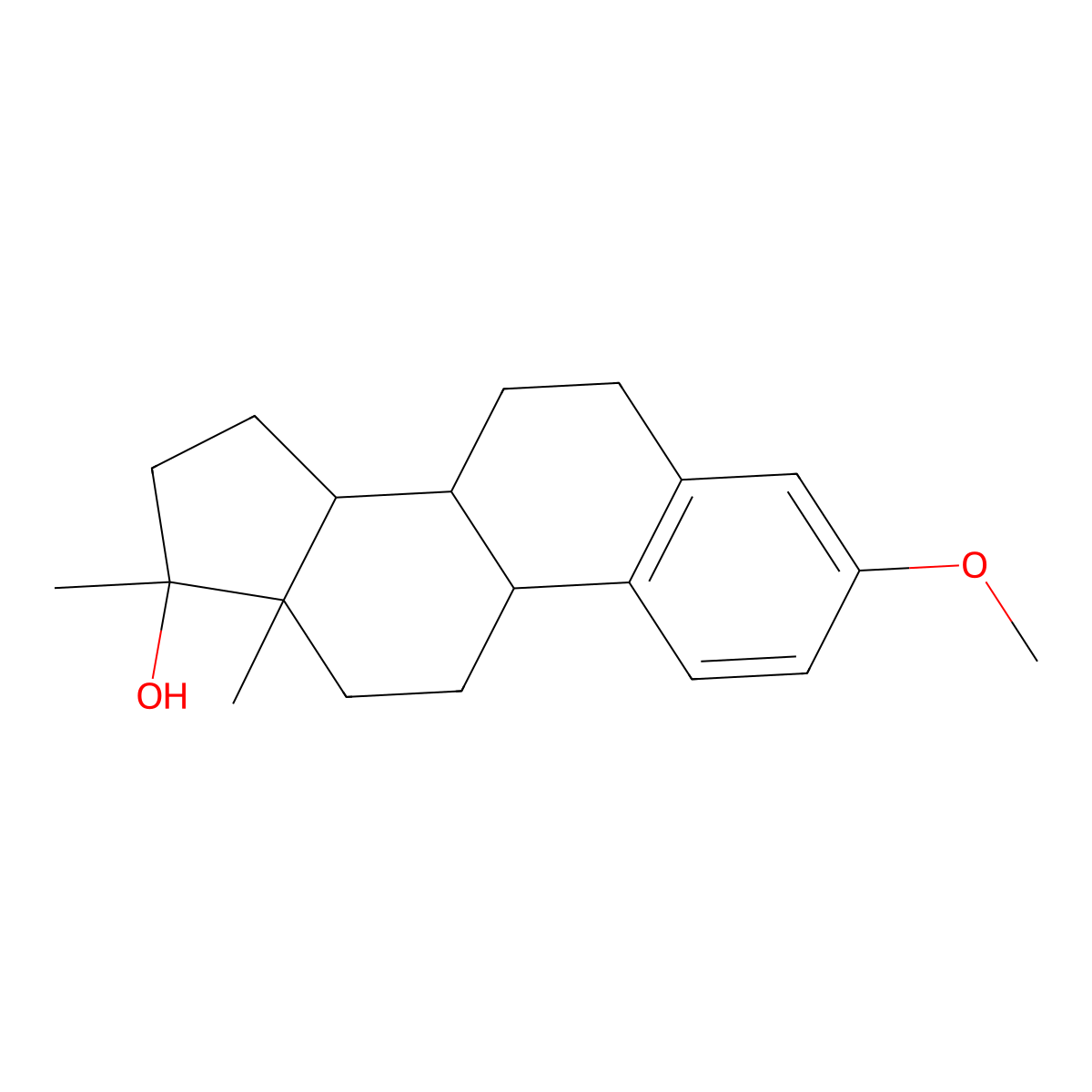 3-methoxy-13,17-dimethyl-7,8,9,11,12,14,15,16-octahydro-6H-cyclopenta[a]phenanthren-17-ol molecular structure, CAS 4954-14-7