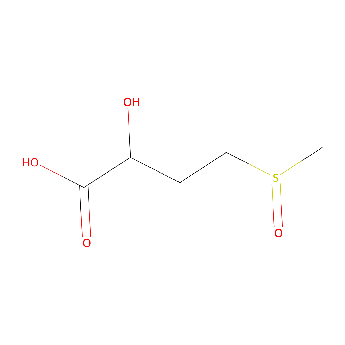 2-Hydroxy-4-methanesulfinylbutanoic acid molecular structure, CAS 49540-14-9