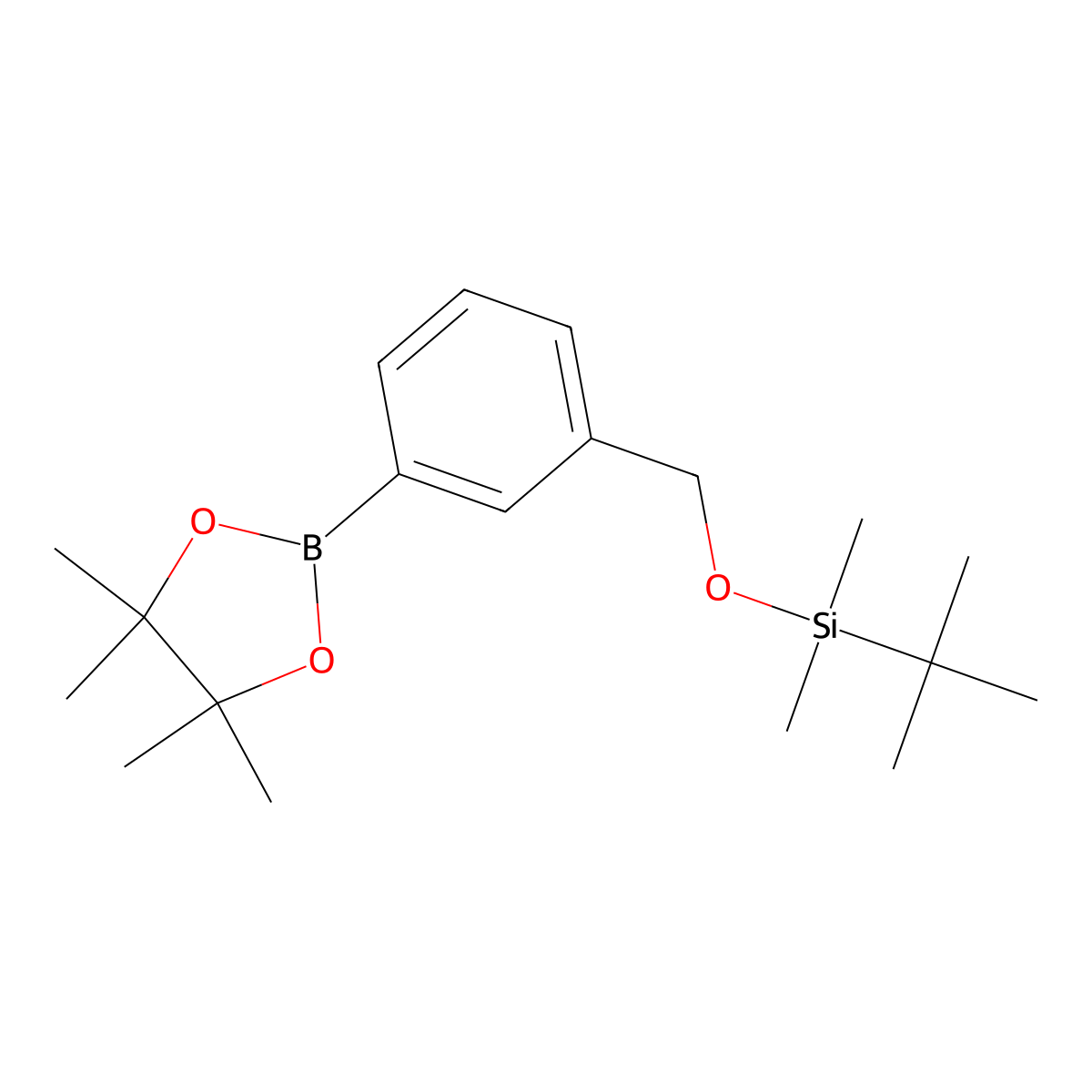 tert-Butyldimethyl{[3-(tetramethyl-1,3,2-dioxaborolan-2-yl)phenyl]methoxy}silane molecular structure, CAS 495402-49-8