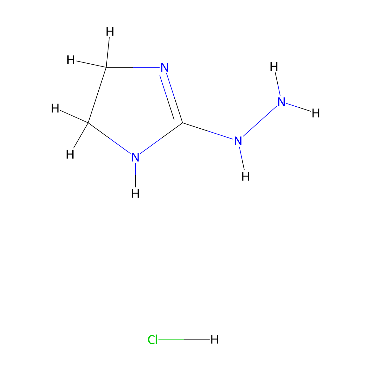 2-Hydrazinyl-4,5-dihydro-1H-imidazole hydrochloride molecular structure, CAS 49541-78-8
