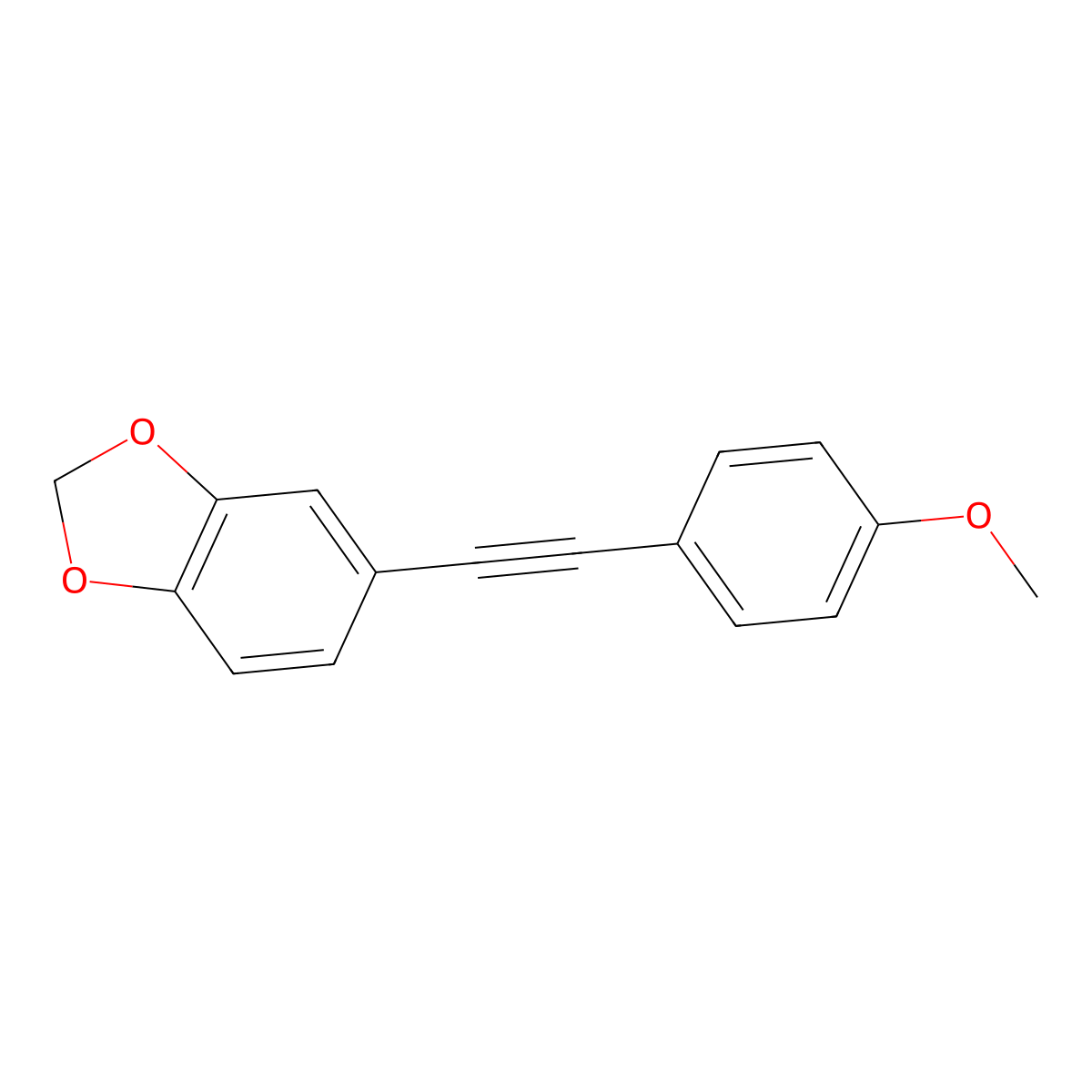 5-[(4-Methoxyphenyl)ethynyl]-1,3-benzodioxole molecular structure, CAS 495413-04-2