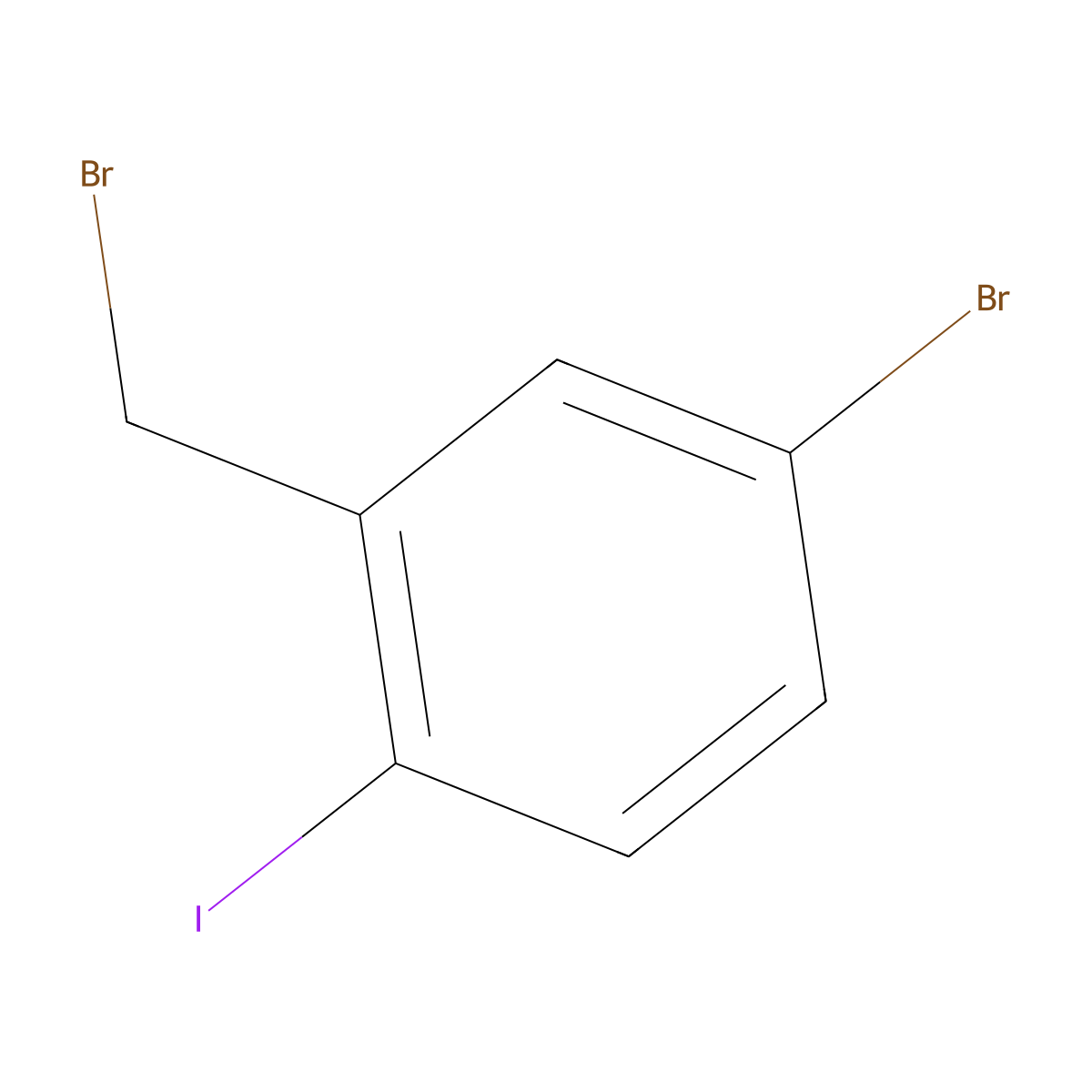 4-Bromo-2-(bromomethyl)-1-iodobenzene molecular structure, CAS 495414-06-7