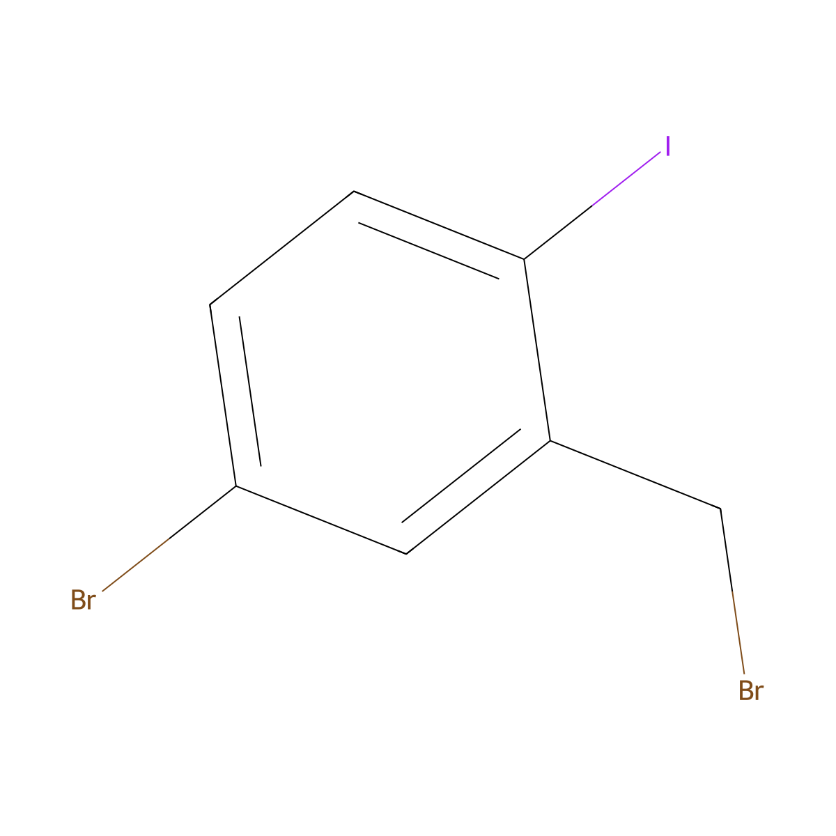 4-Bromo-2-(bromomethyl)-1-iodobenzene molecular structure, CAS 495414-06-7