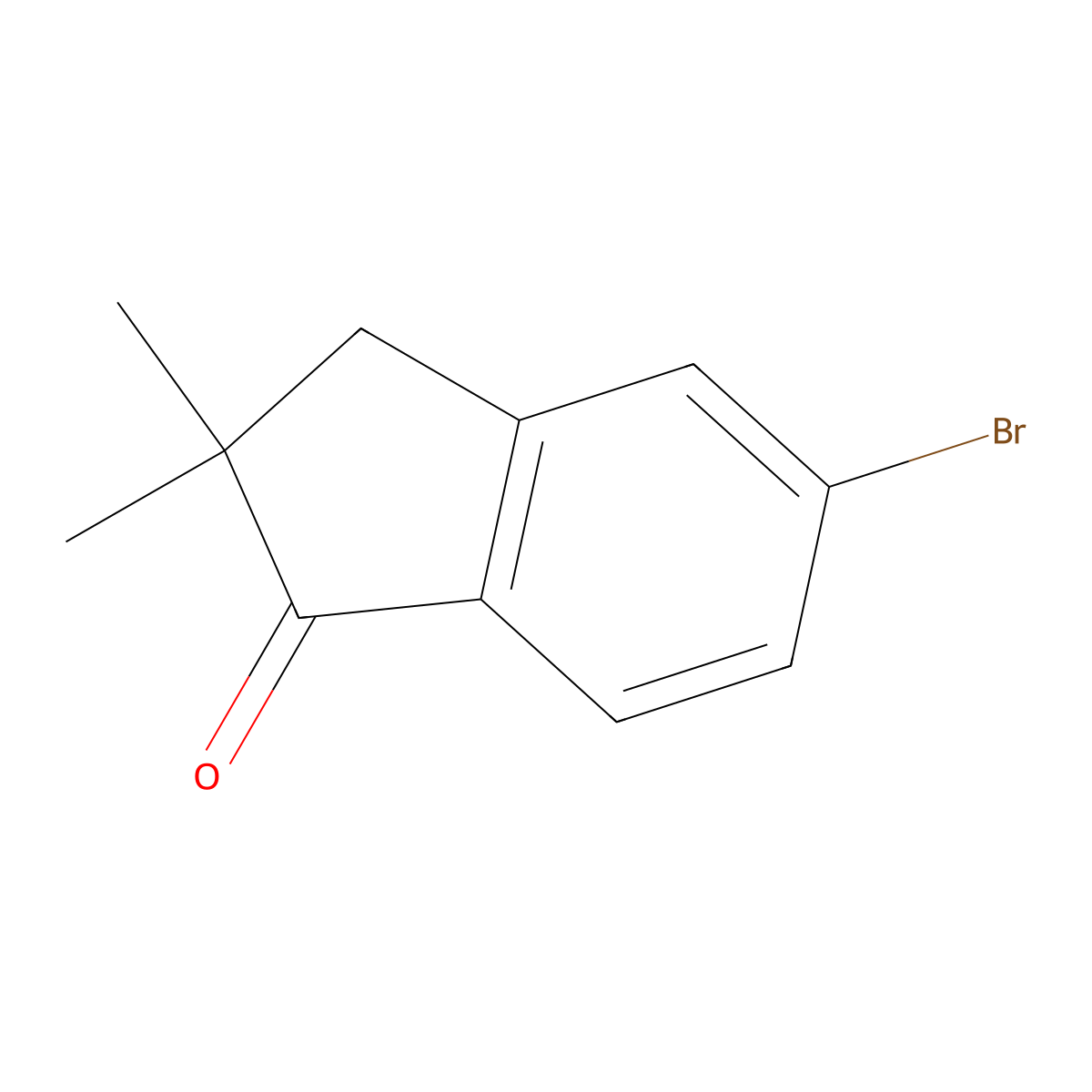 5-bromo-2,2-dimethyl-2,3-dihydro-1H-inden-1-one molecular structure, CAS 495414-32-9
