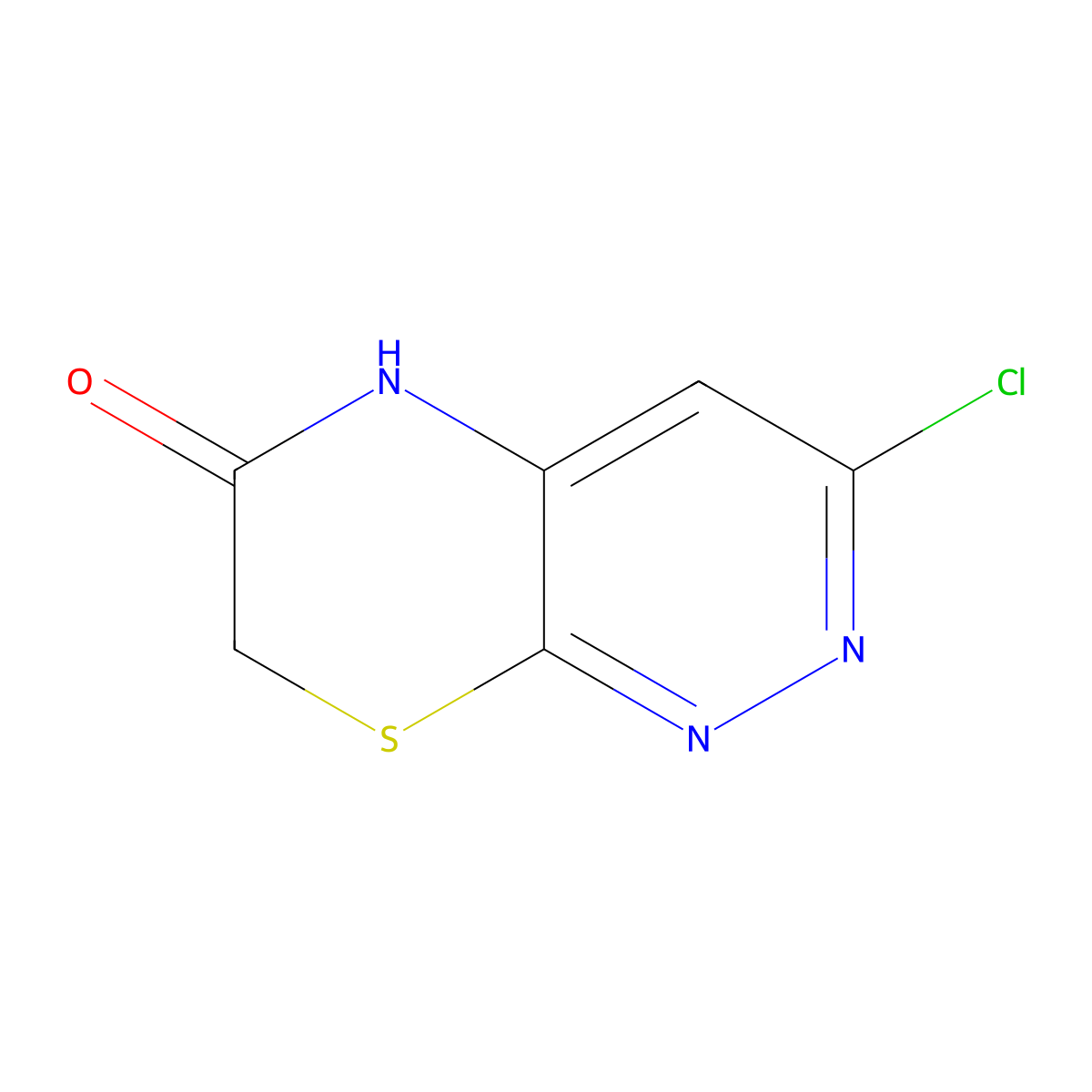 3-chloro-5H-pyridazino[3,4-b][1,4]thiazin-6(7H)-one molecular structure, CAS 495415-02-6