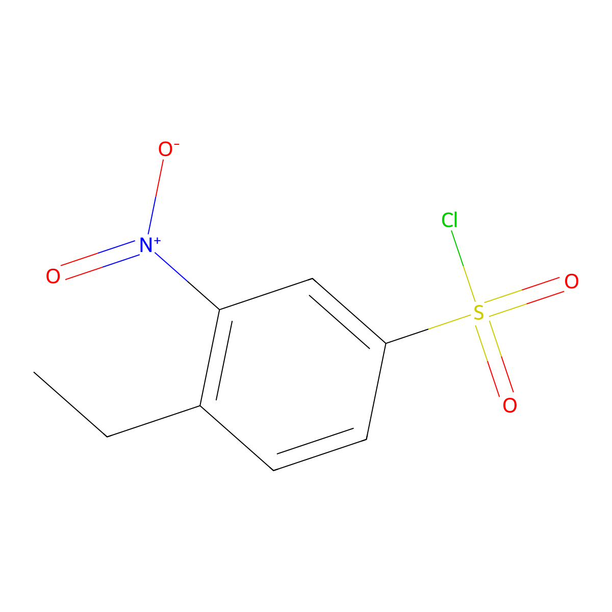 4-Ethyl-3-nitrobenzene-1-sulfonyl chloride molecular structure, CAS 495416-81-4