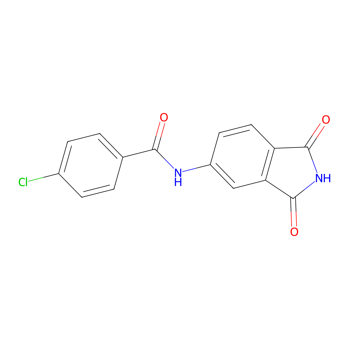 4-chloro-N-(1,3-dioxo-2,3-dihydro-1H-isoindol-5-yl)benzamide molecular structure, CAS 49545-93-9