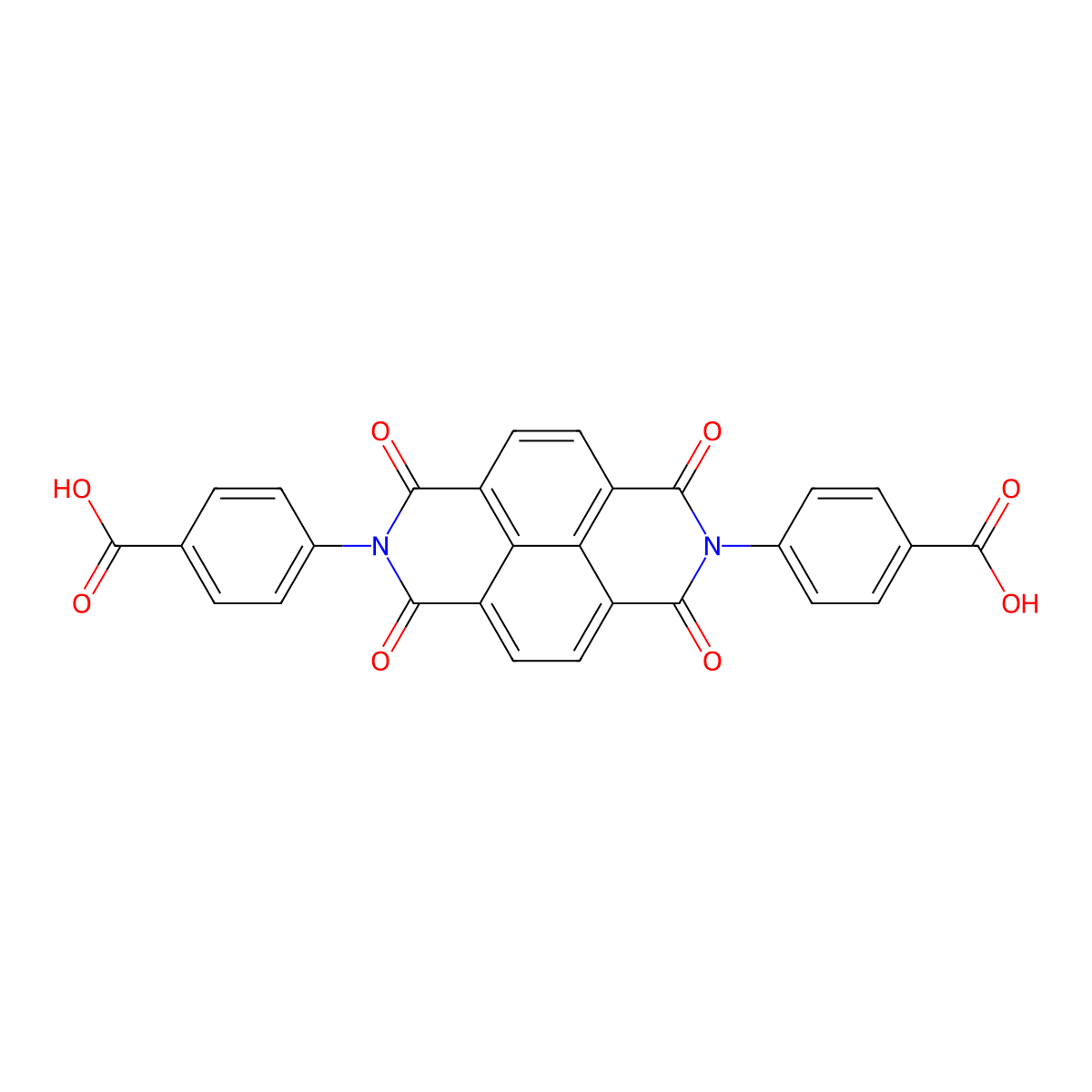 4,4'-(1,3,6,8-Tetraoxo-1,3,6,8-tetrahydrobenzo[lmn][3,8]phenanthroline-2,7-diyl)dibenzoic acid molecular structure, CAS 49546-06-7