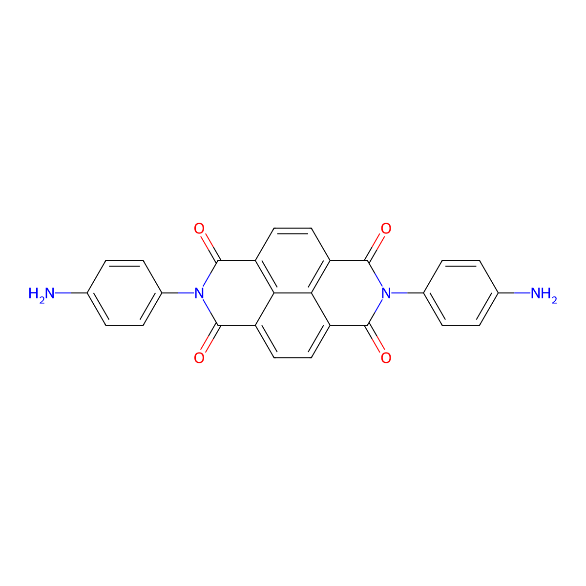2,7-Bis(4-aminophenyl)benzo[lmn][3,8]phenanthroline-1,3,6,8(2H,7H)-tetraone molecular structure, CAS 49546-11-4