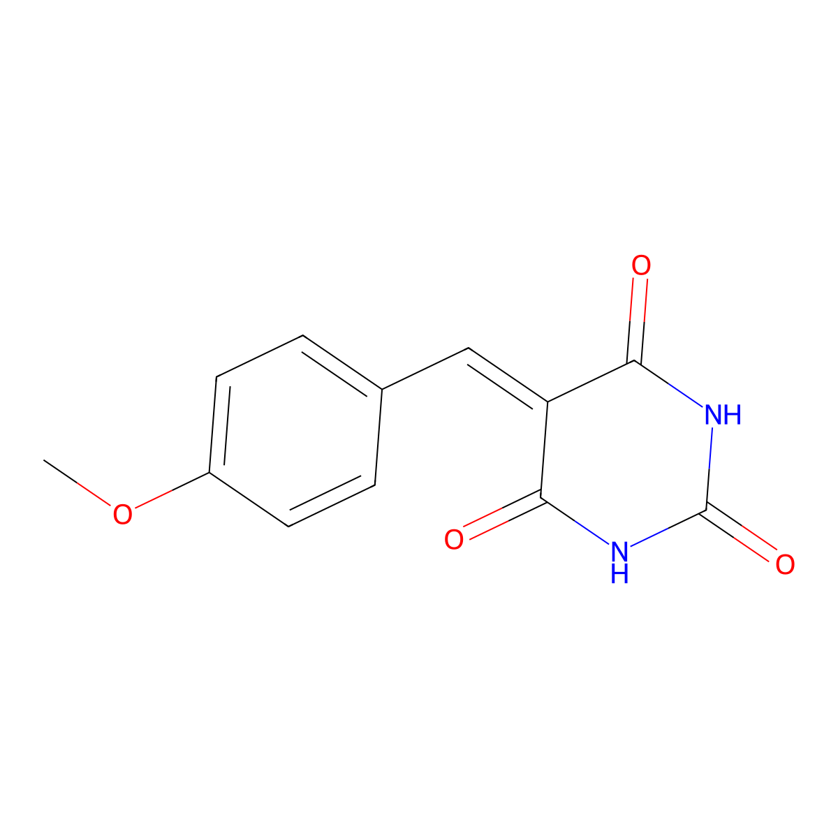 5-(4-Methoxybenzylidene)barbituric acid molecular structure, CAS 49546-71-6