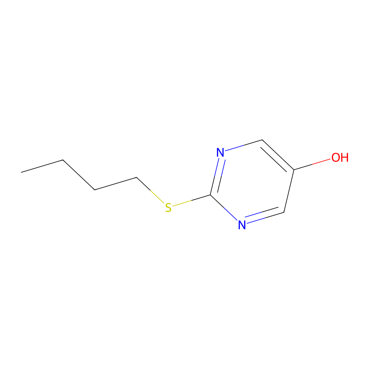 2-(Butylsulfanyl)pyrimidin-5-OL molecular structure, CAS 49547-40-2