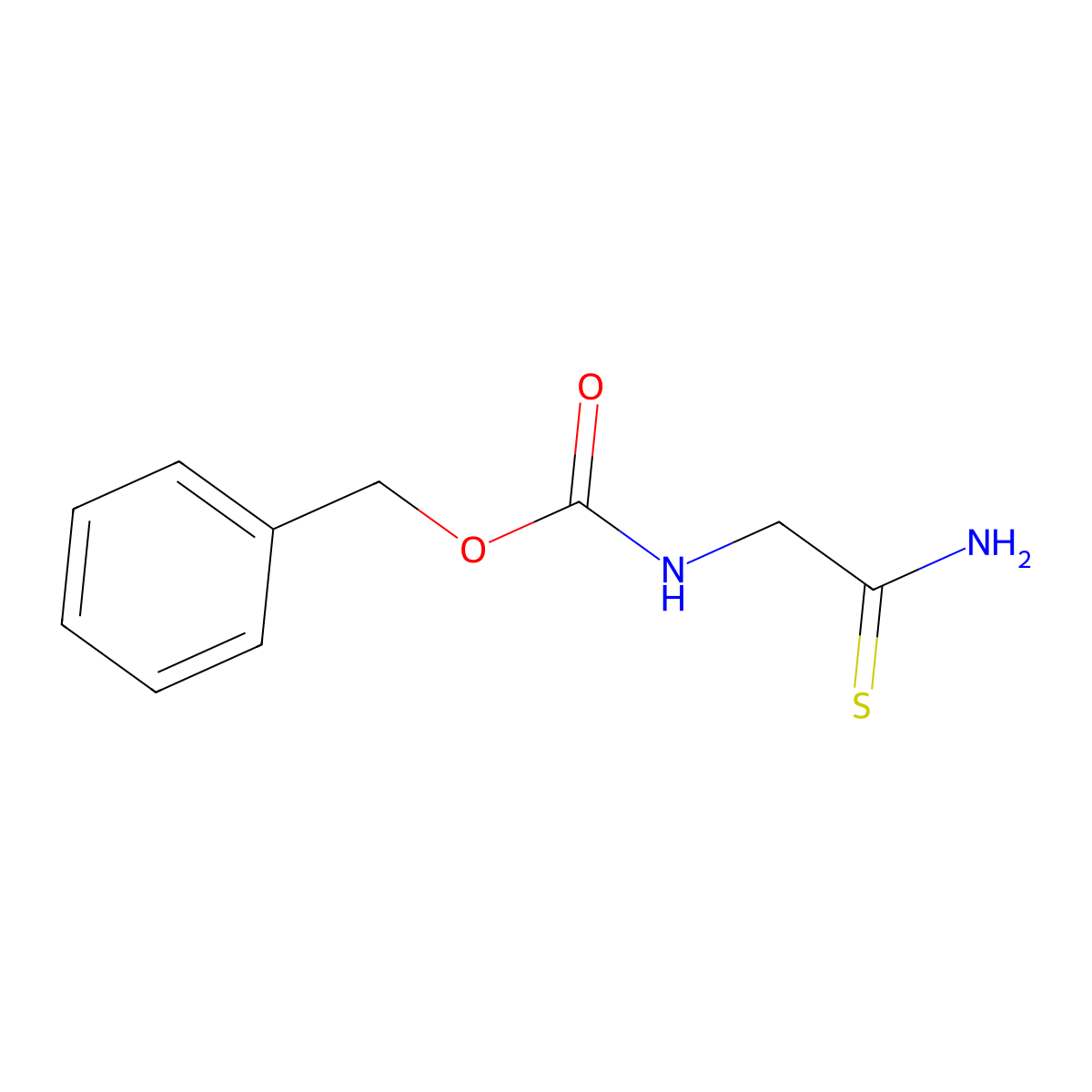 N-Benzyloxycarbonylglycine thioamide molecular structure, CAS 49548-40-5