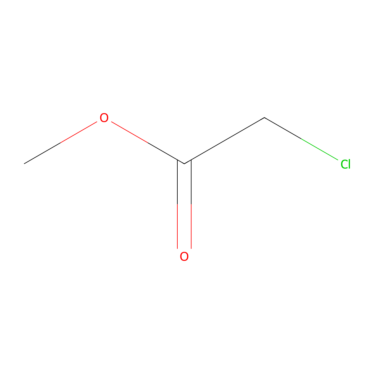 Methyl chloroacetate molecular structure, CAS 4955-81-1