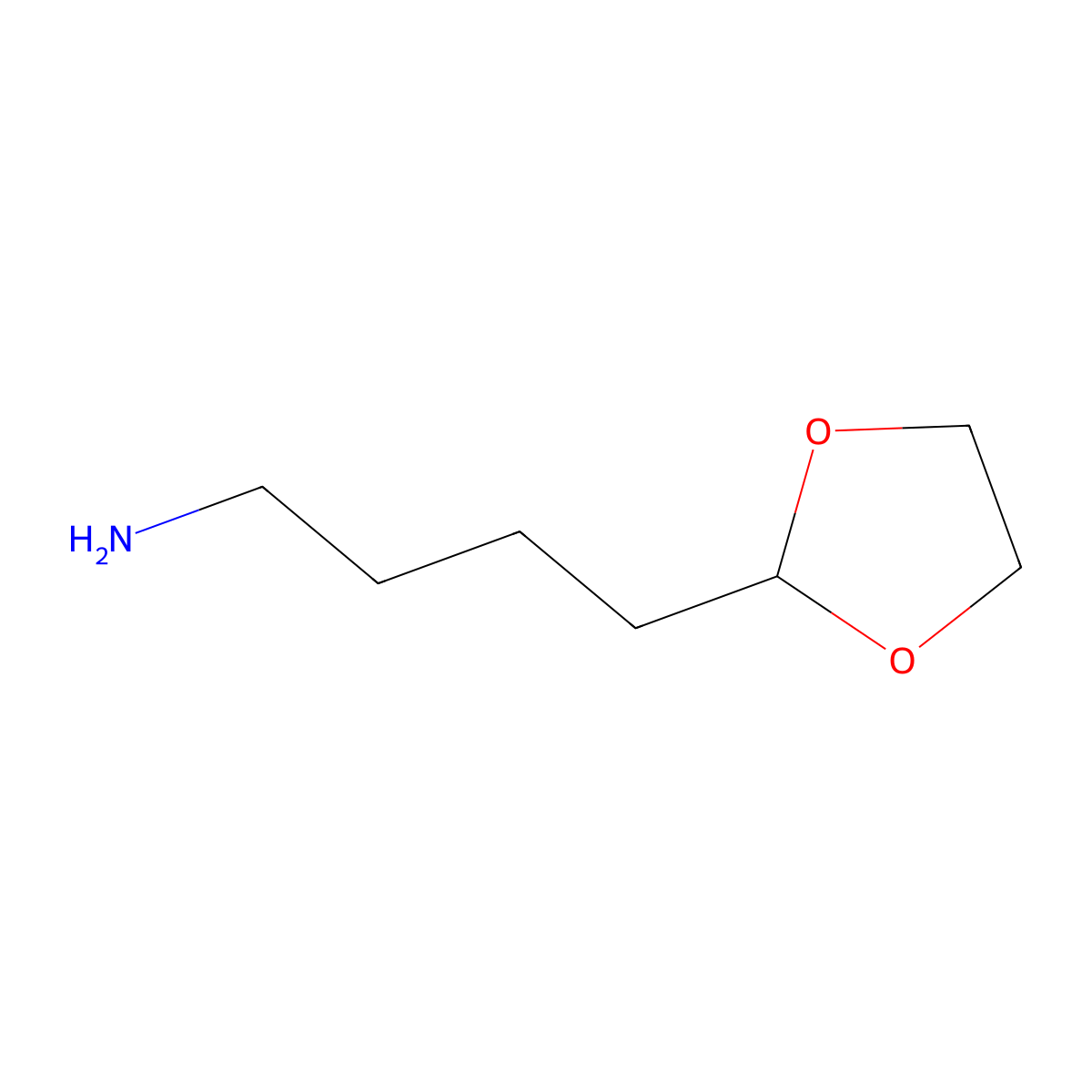 2-(4-Aminobutyl)-1,3-dioxolane molecular structure, CAS 49552-70-7