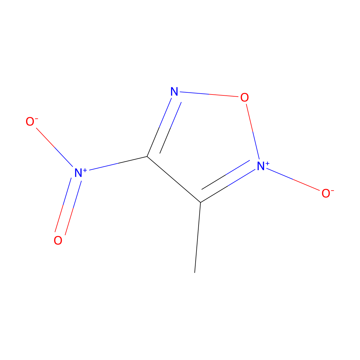 Furazan, 3-methyl-4-nitro-, 2(or 5)-oxide molecular structure, CAS 49558-02-3