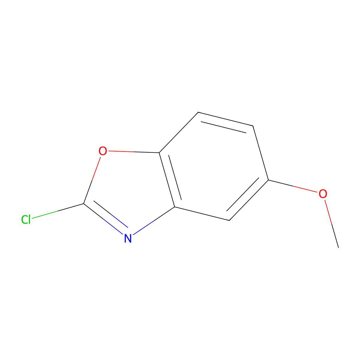 2-Chloro-5-methoxy-1,3-benzoxazole molecular structure, CAS 49559-34-4
