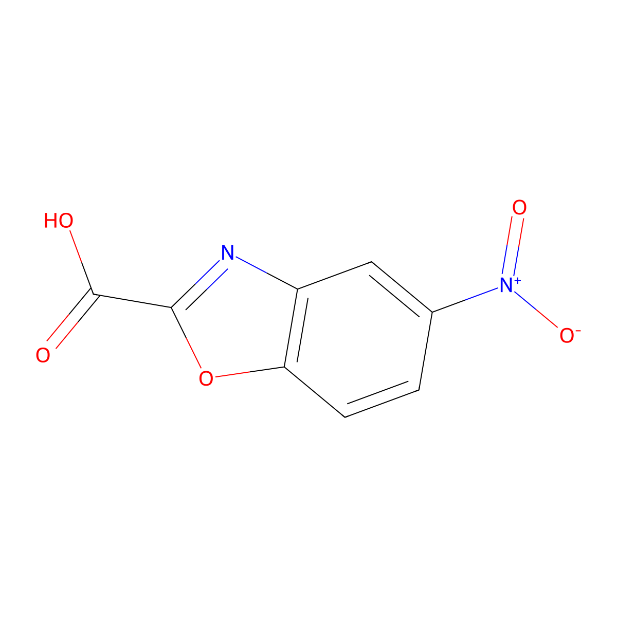 5-Nitro-benzooxazole-2-carboxylic acid molecular structure, CAS 49559-67-3