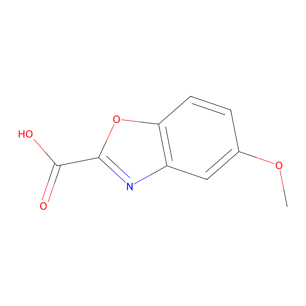 5-Methoxy-1,3-benzoxazole-2-carboxylic acid molecular structure, CAS 49559-68-4