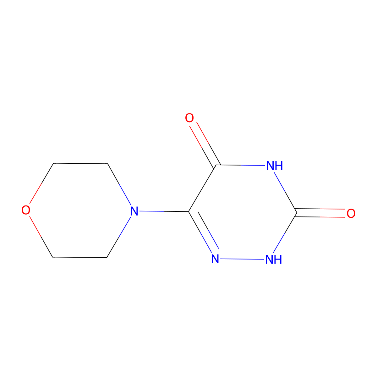 as-Triazine-3,5(2H,4H)-dione, 6-morpholino- molecular structure, CAS 4956-12-1