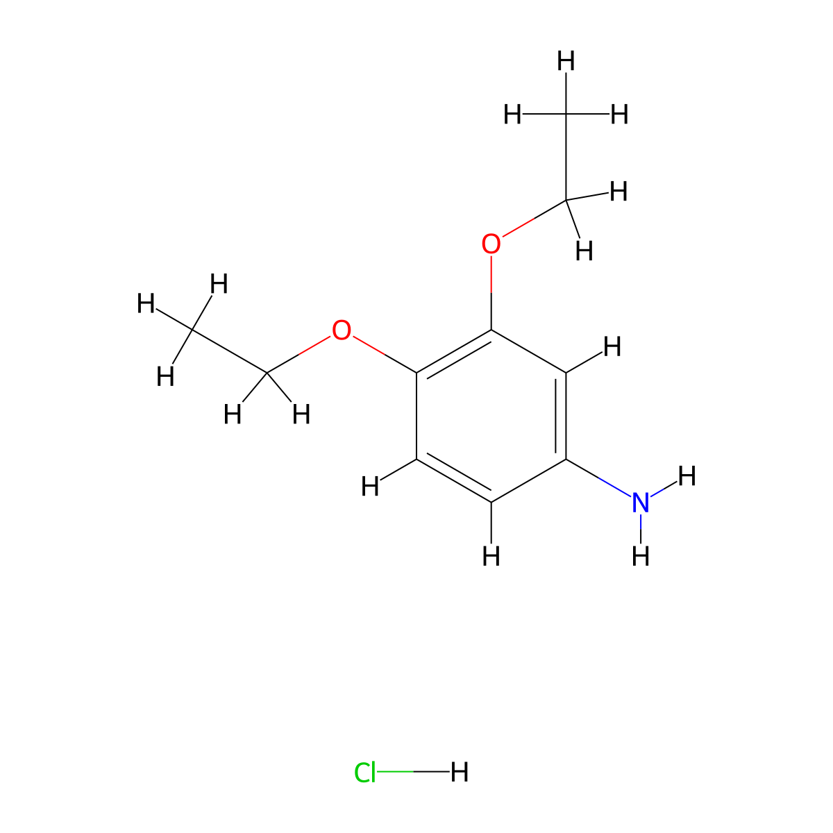 3,4-Diethoxyaniline hydrochloride molecular structure, CAS 4956-84-7