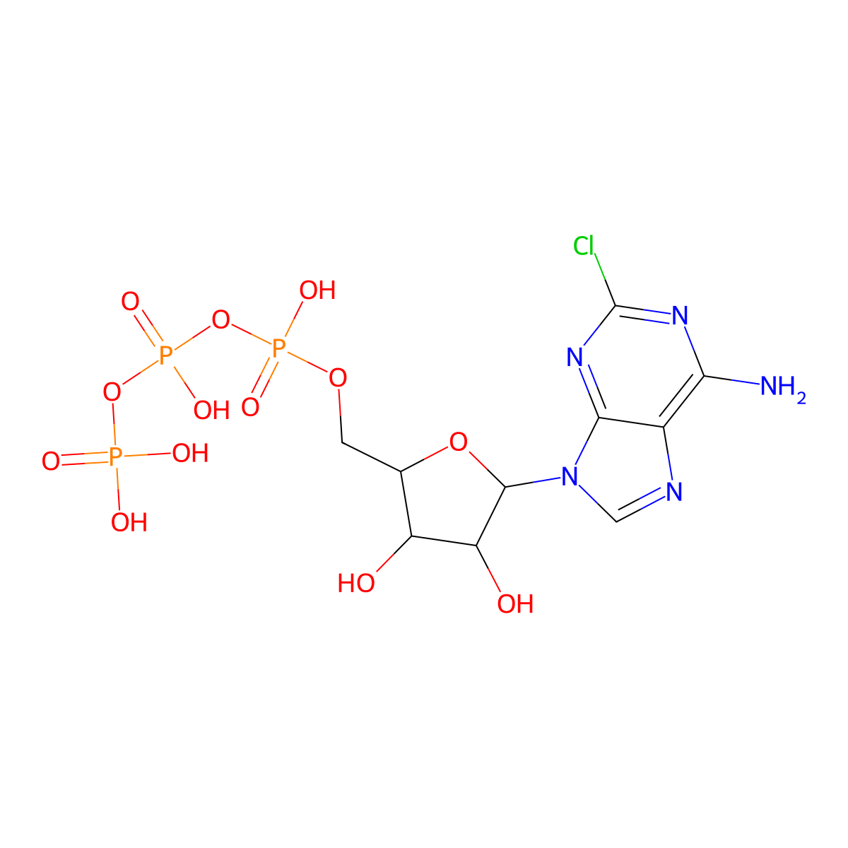 2-Chloro-ATP molecular structure, CAS 49564-60-5