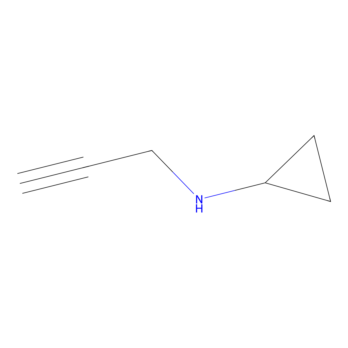 N-(prop-2-yn-1-yl)cyclopropanamine molecular structure, CAS 49565-47-1
