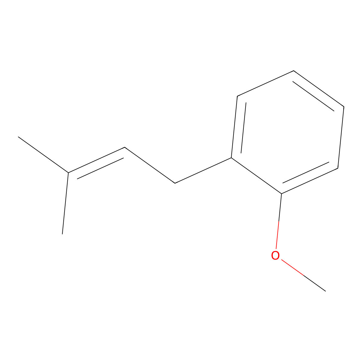 1-Methoxy-2-(3-methylbut-2-en-1-yl)benzene molecular structure, CAS 4957-17-9