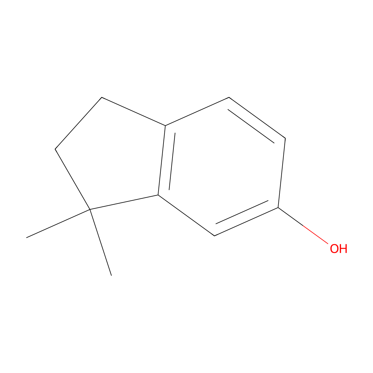 3,3-Dimethylindan-5-ol molecular structure, CAS 4957-24-8