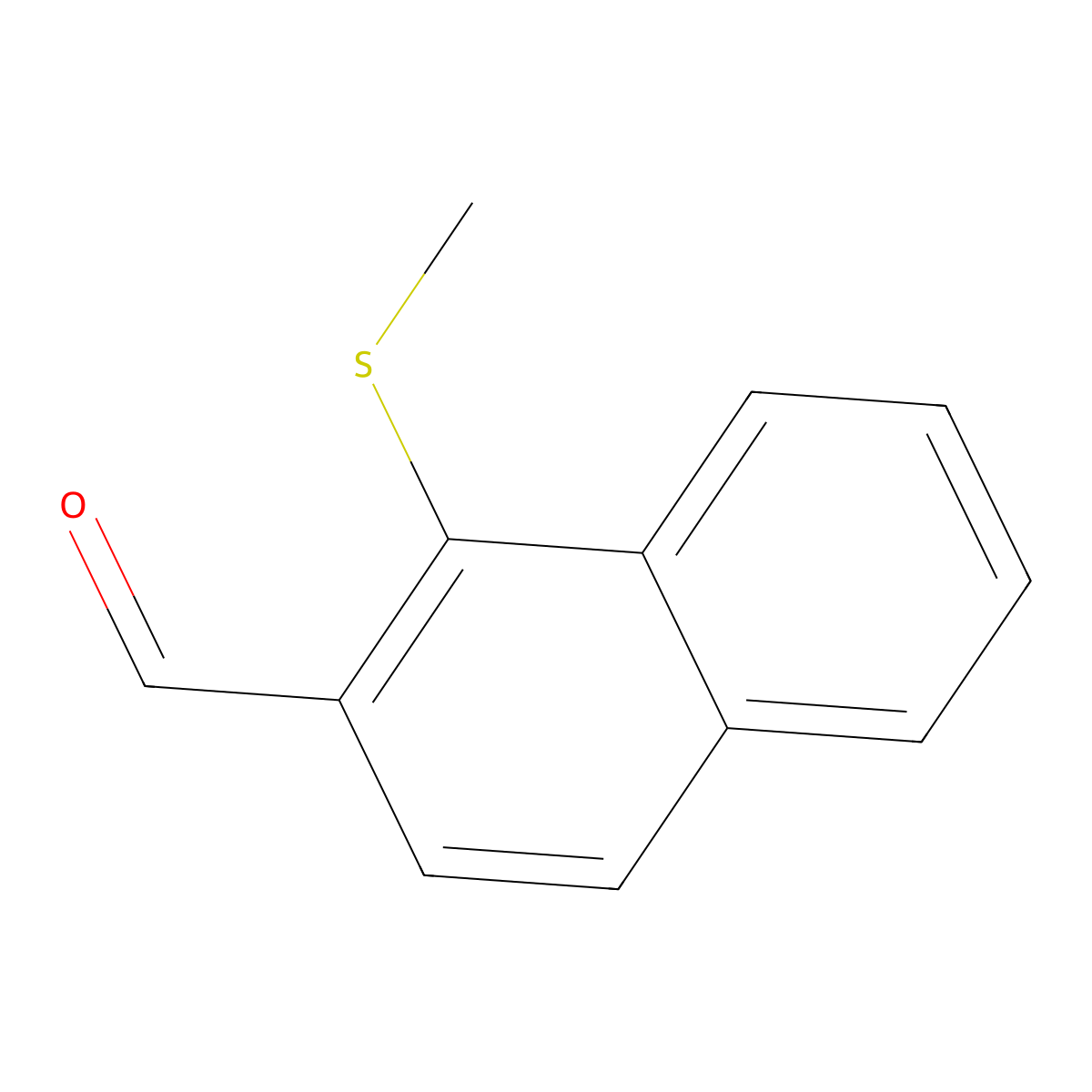 1-(Methylthio)-2-naphthaldehyde molecular structure, CAS 49571-51-9