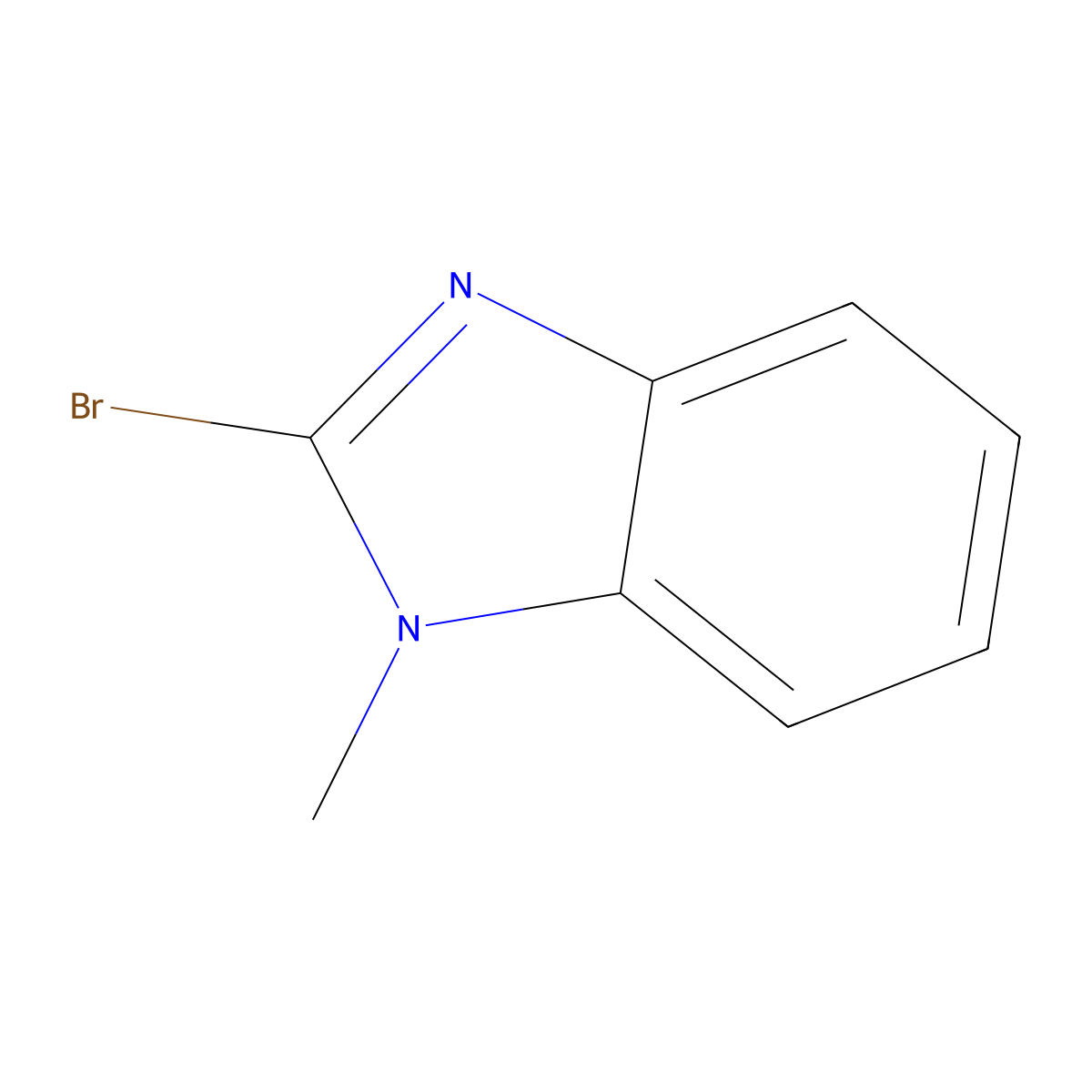 2-Bromo-1-methyl-1H-benzoimidazole molecular structure, CAS 49572-60-3