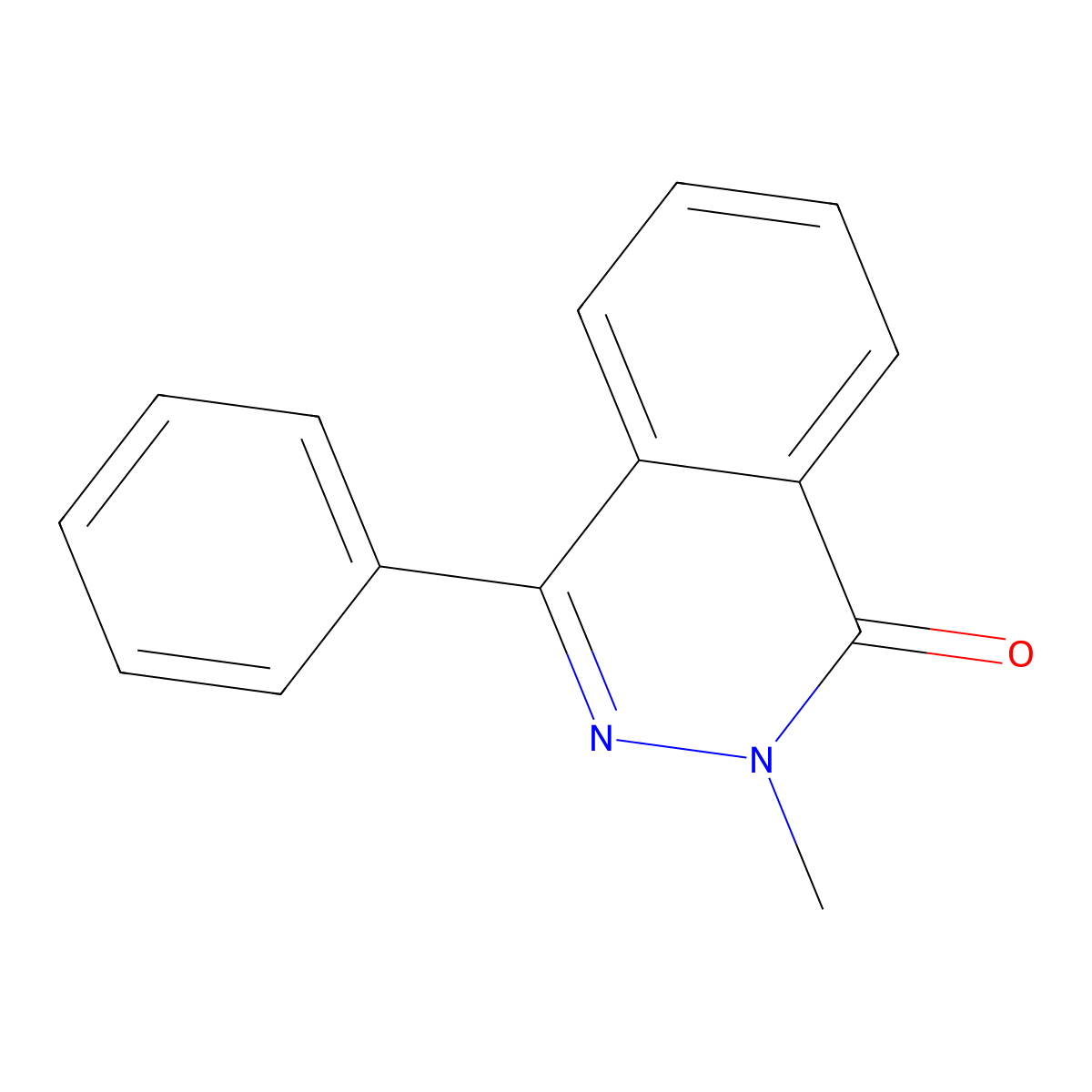 2-Methyl-4-phenyl-1(2H)-phthalazinone molecular structure, CAS 49572-99-8