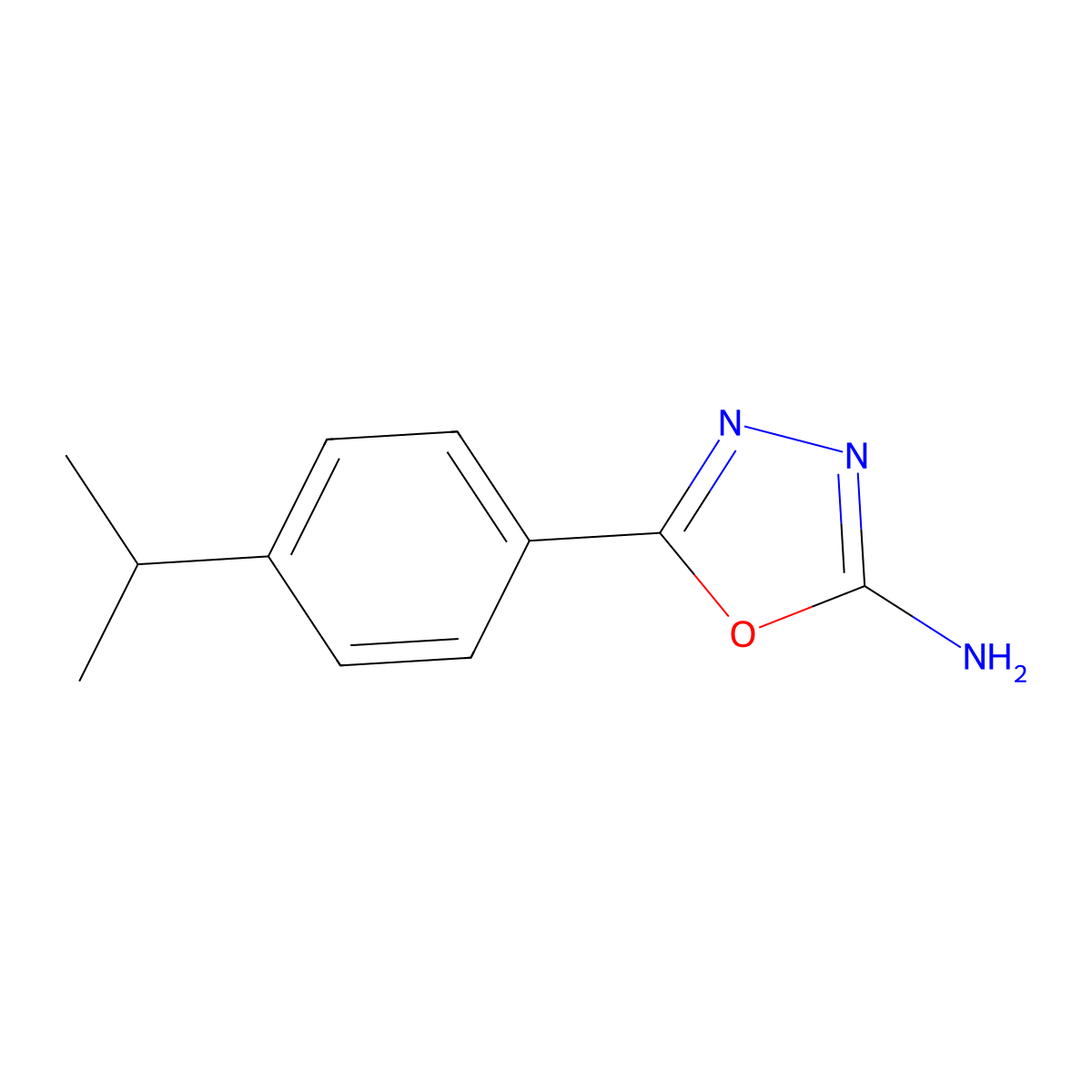 5-(4-Isopropylphenyl)-1,3,4-oxadiazol-2-amine molecular structure, CAS 49579-79-5