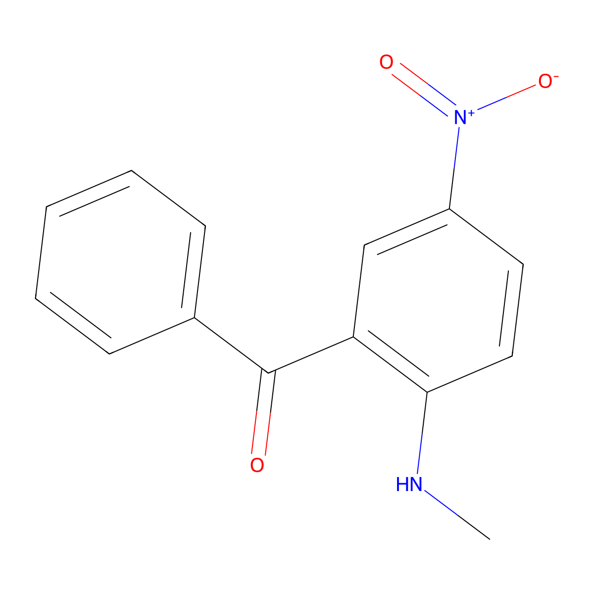 2-Methylamino-5-nitrobenzophenone molecular structure, CAS 4958-56-9