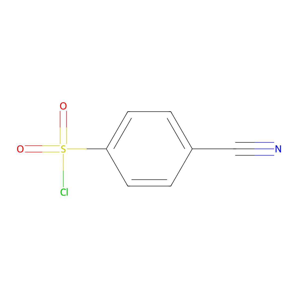 4-Cyanobenzenesulfonyl chloride molecular structure, CAS 49584-26-1