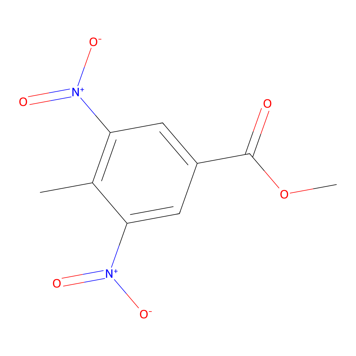 Methyl 4-methyl-3,5-dinitrobenzoate molecular structure, CAS 49592-71-4
