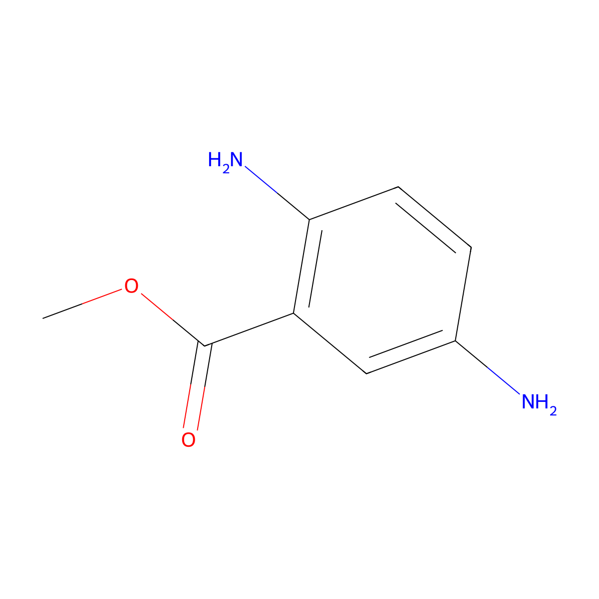Methyl 2,5-diaminobenzoate molecular structure, CAS 49592-84-9