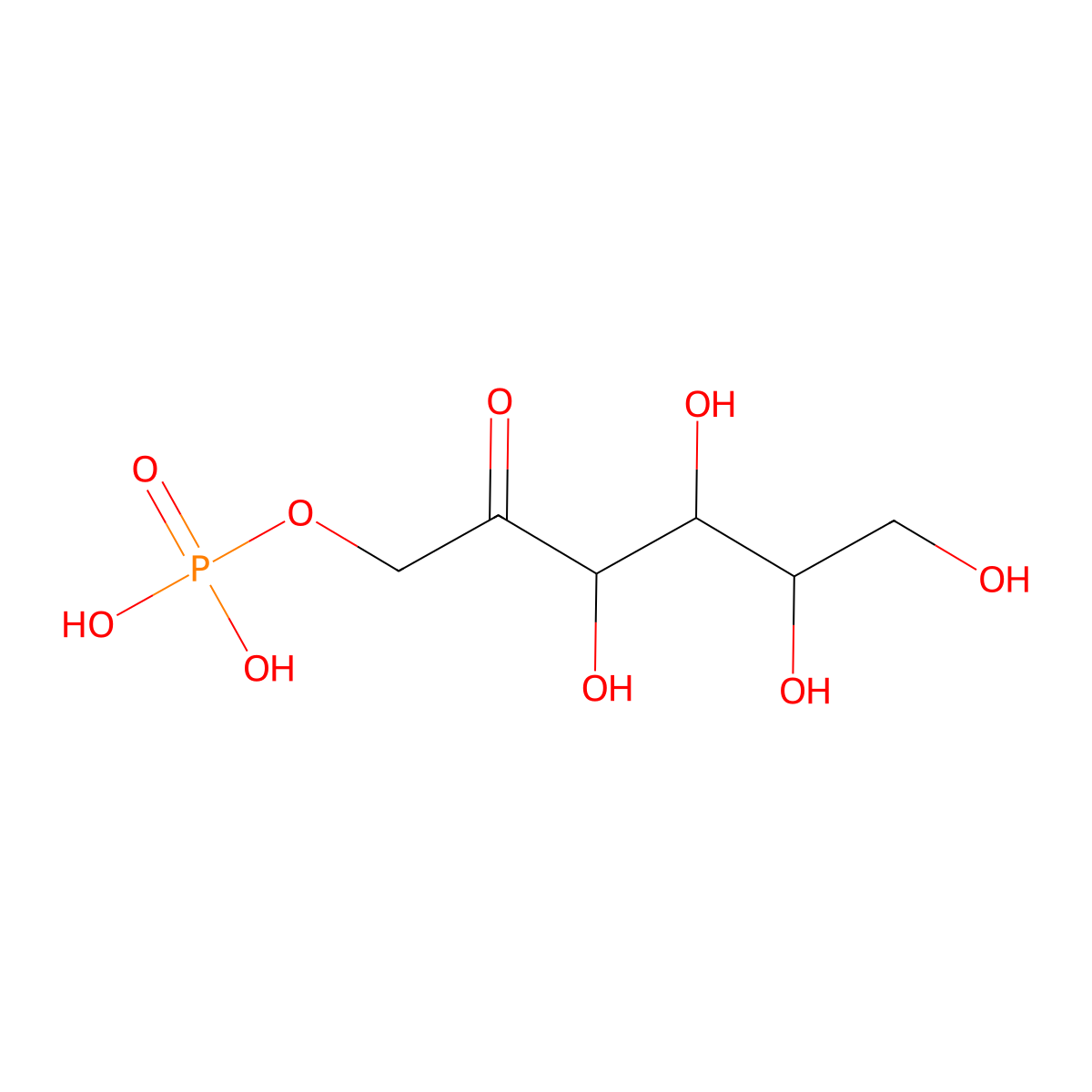 1-O-Phosphonohex-2-ulose molecular structure, CAS 49594-02-7