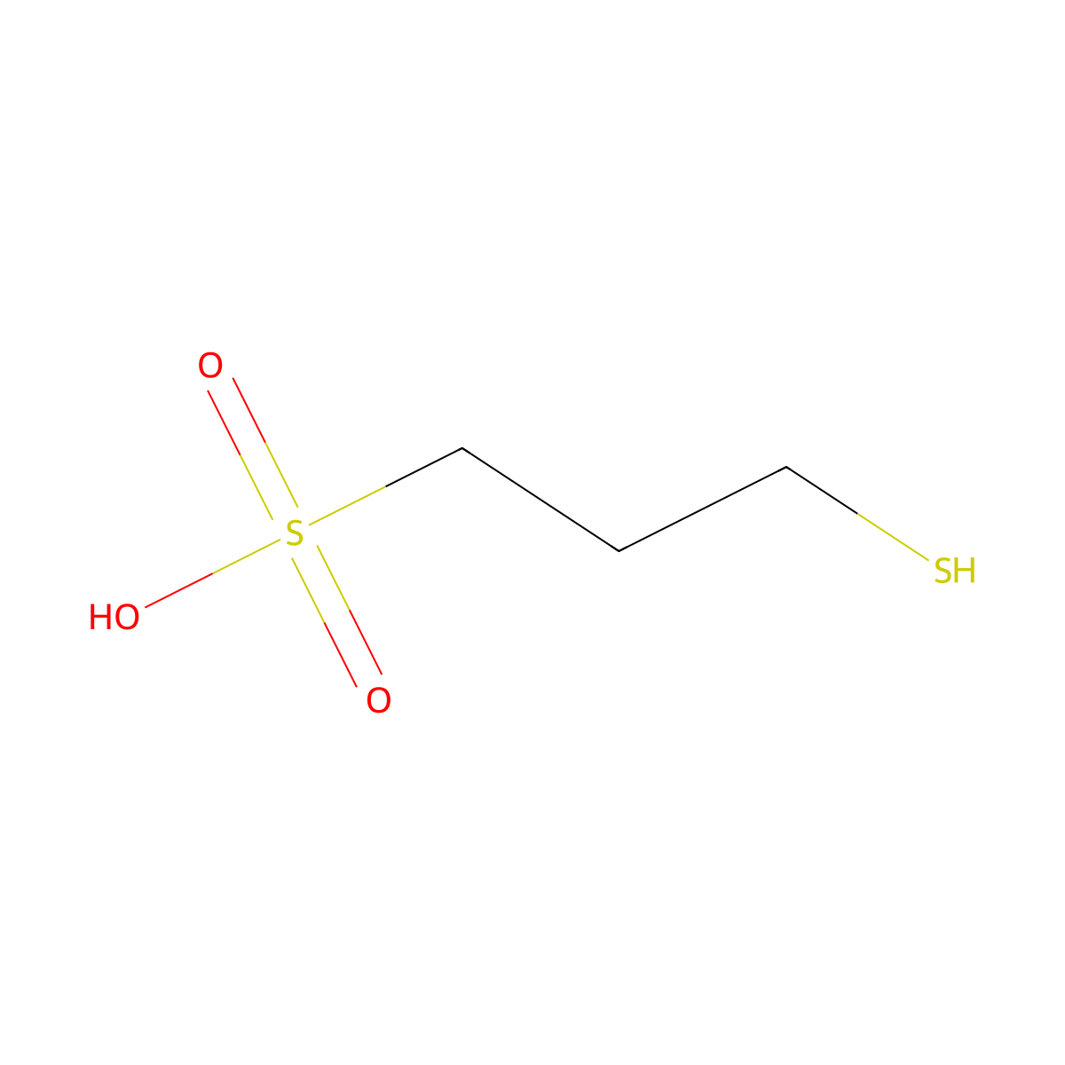 1-Propanesulfonic acid, 3-mercapto- molecular structure, CAS 49594-30-1