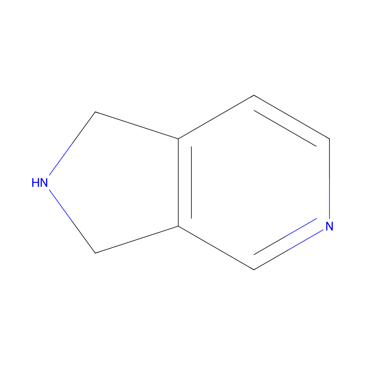 2,3-dihydro-1H-pyrrolo(3,4-c)pyridine molecular structure, CAS 496-13-9