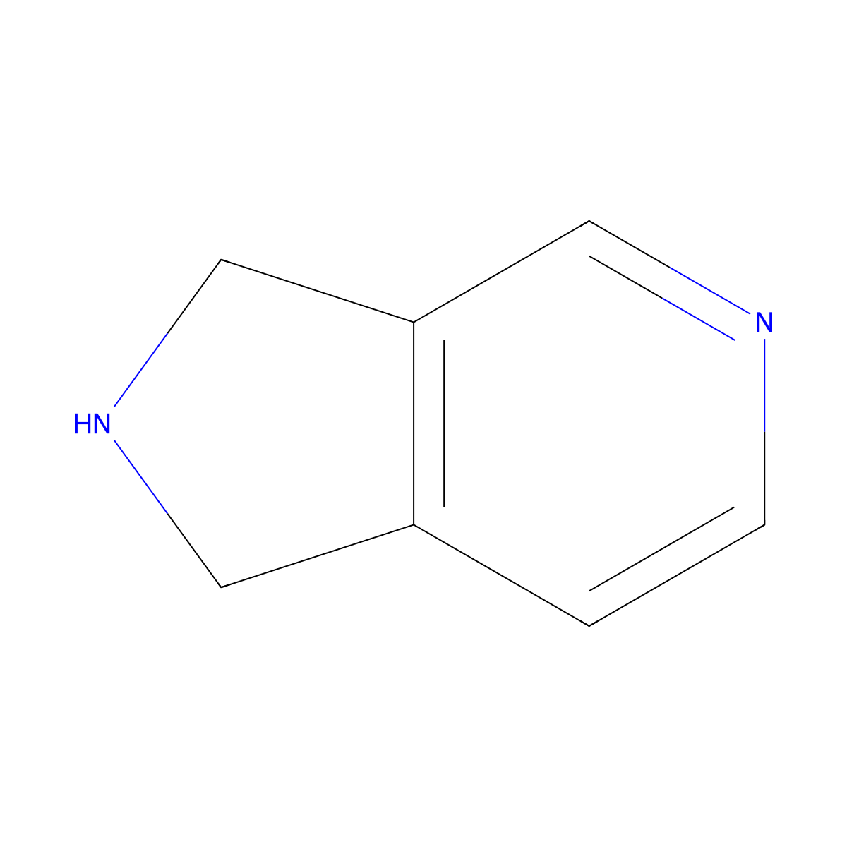 2,3-dihydro-1H-pyrrolo(3,4-c)pyridine molecular structure, CAS 496-13-9