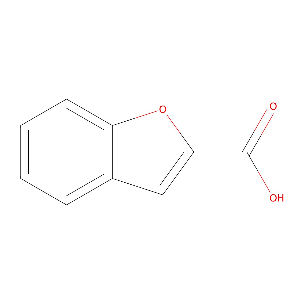 Benzofuran-2-carboxylic acid molecular structure, CAS 496-41-3