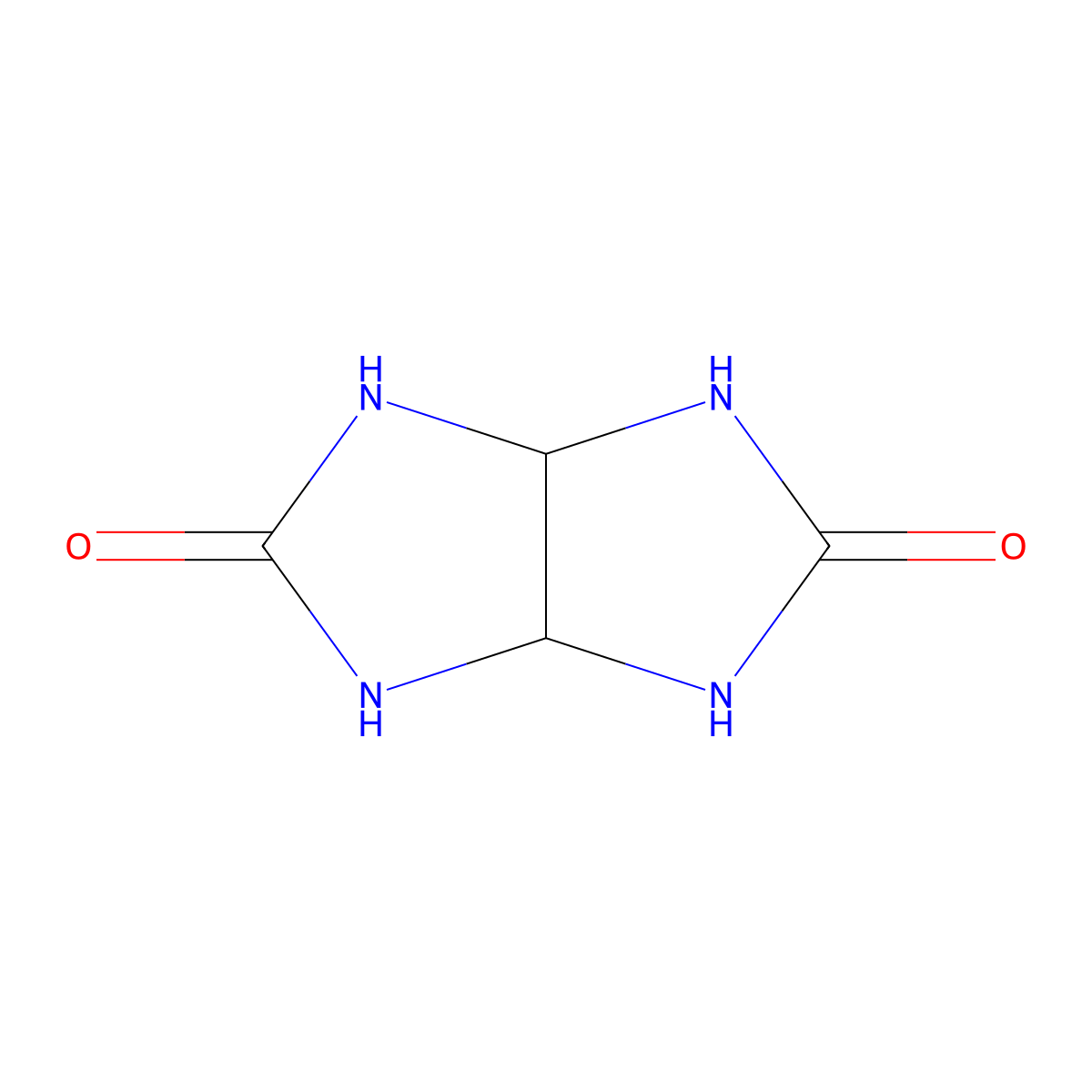 Glycoluril molecular structure, CAS 496-46-8