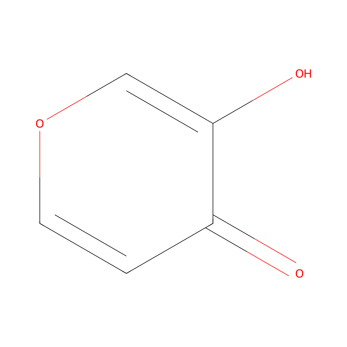 3-Hydroxy-4H-pyran-4-one molecular structure, CAS 496-63-9