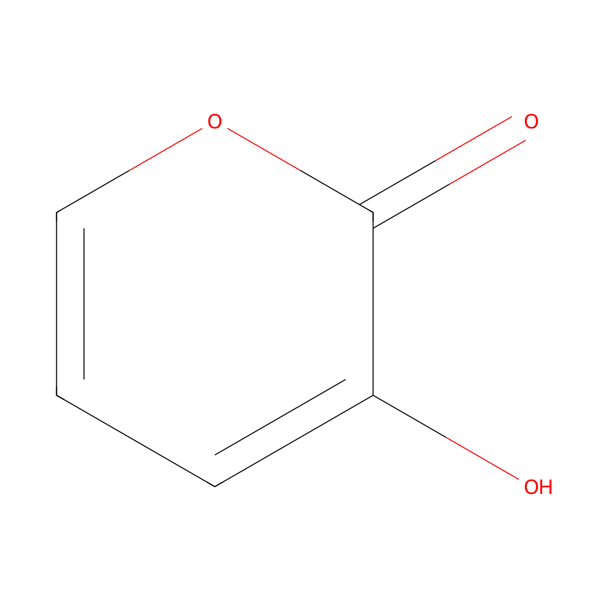 3-Hydroxy-2H-pyran-2-one molecular structure, CAS 496-64-0